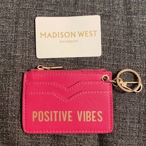 Madison West card wallet “positive vibes”
